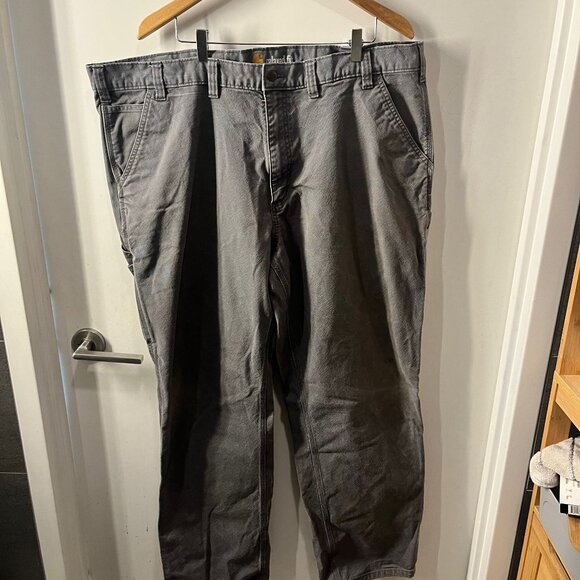 Vintage  Men's Grey Carhartt Relaxed Carpenter Jeans Size 44 x 34 - Picture 2 of 13